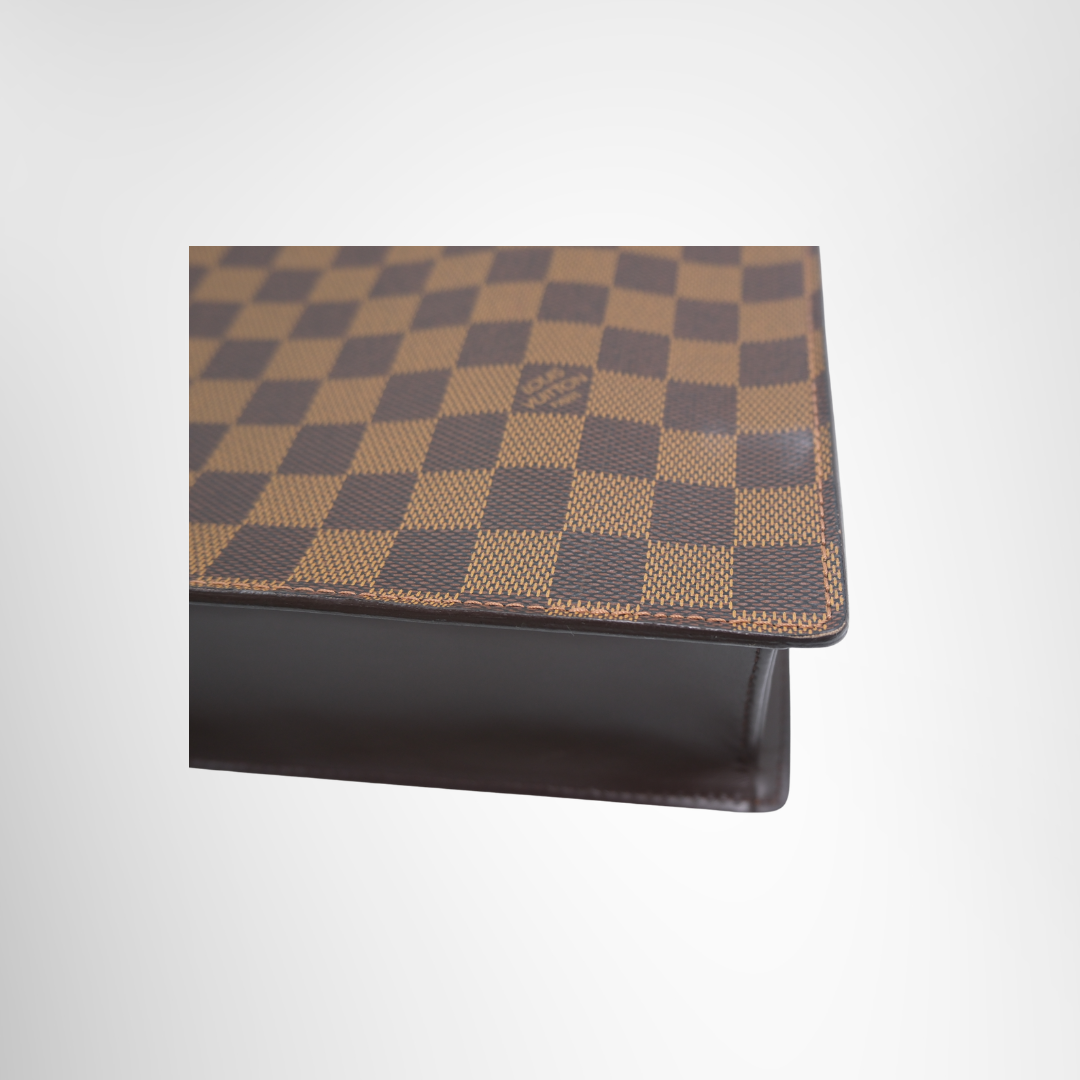 Louis Vuitton Preowned Luxury Bag Damier Ebene Venice PM Tote Bag Bottom Corner View 2