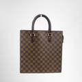 Louis Vuitton Preowned Luxury Bag Damier Ebene Venice PM Tote Bag Front View