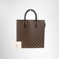 Louis Vuitton Preowned Luxury Bag Damier Ebene Venice PM Tote Bag Front View 2