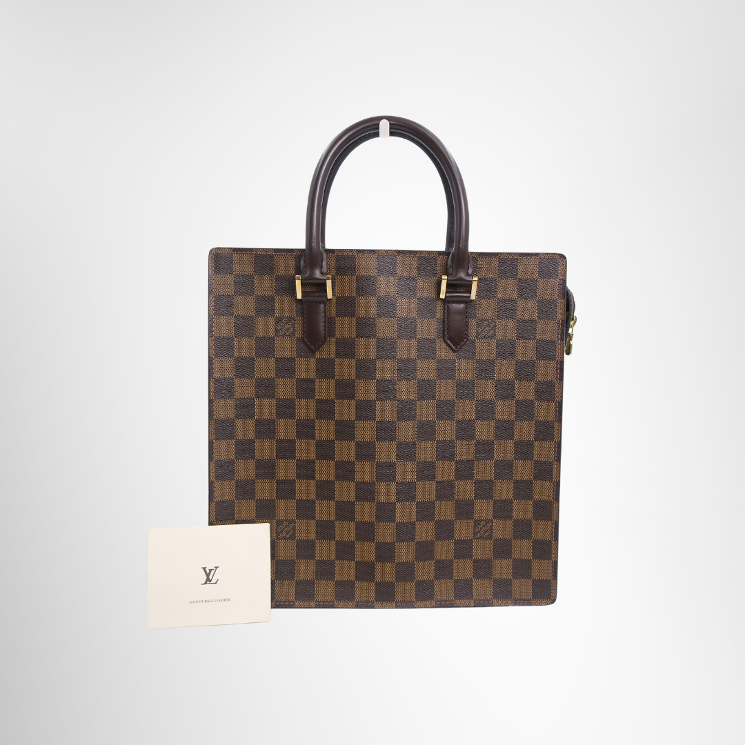 Louis Vuitton Preowned Luxury Bag Damier Ebene Venice PM Tote Bag Front View 2