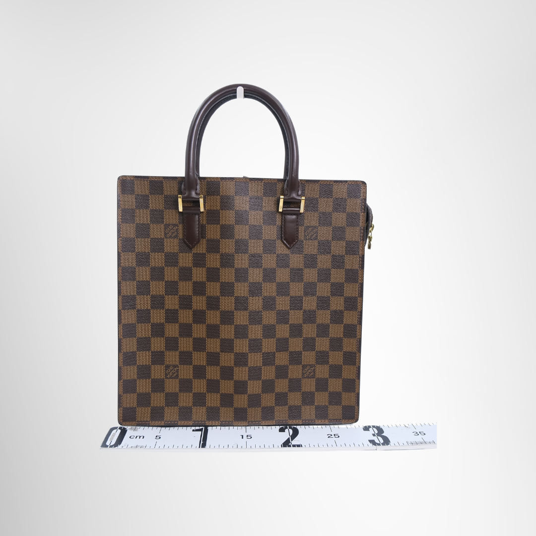 Louis Vuitton Preowned Luxury Bag Damier Ebene Venice PM Tote Bag Front View 3