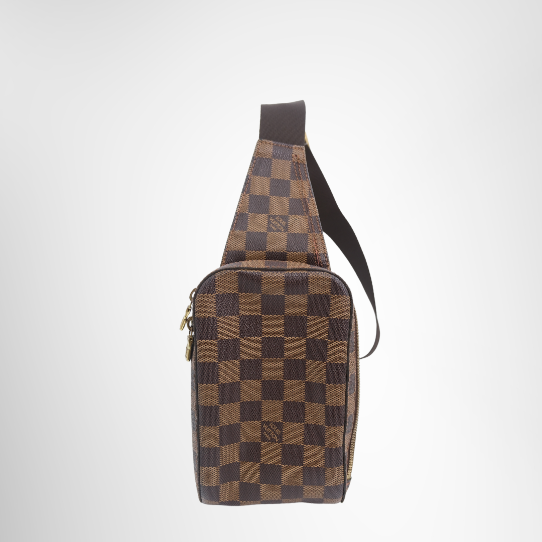 Louis Vuitton Preowned Luxury Bag Geronimo Damier Ebene Front View