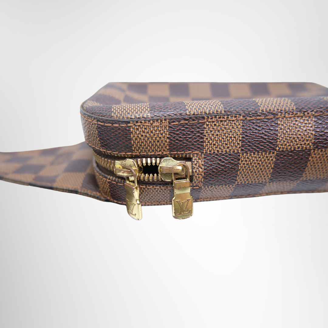 Louis Vuitton Preowned Luxury Bag Geronimo Damier Ebene Side View 2