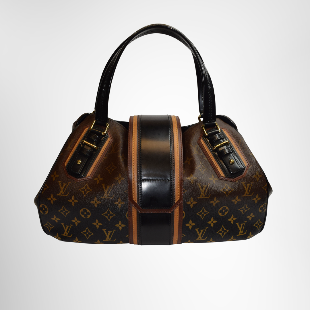 Louis Vuitton Preowned Luxury Bag Monogram Mirage Griet Black Back View