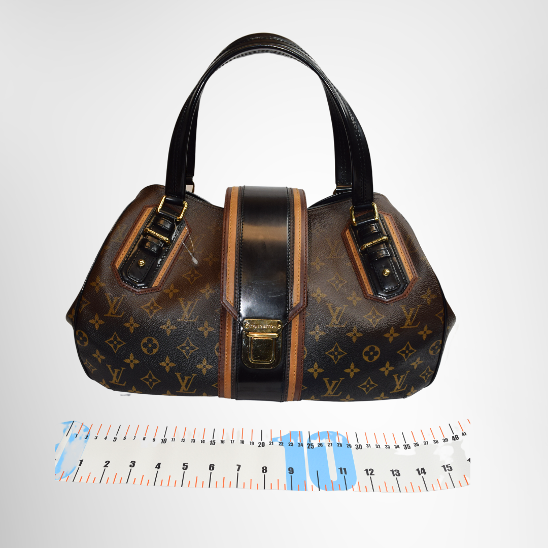 Louis Vuitton Preowned Luxury Bag Monogram Mirage Griet Black Front View 2