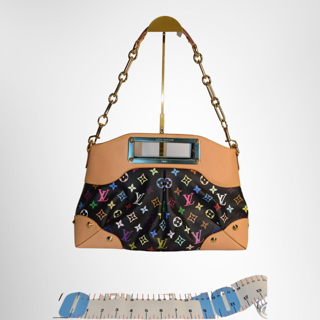 Louis Vuitton Preowned Luxury Bag Monogram Multicolore Judy MM Front View 2