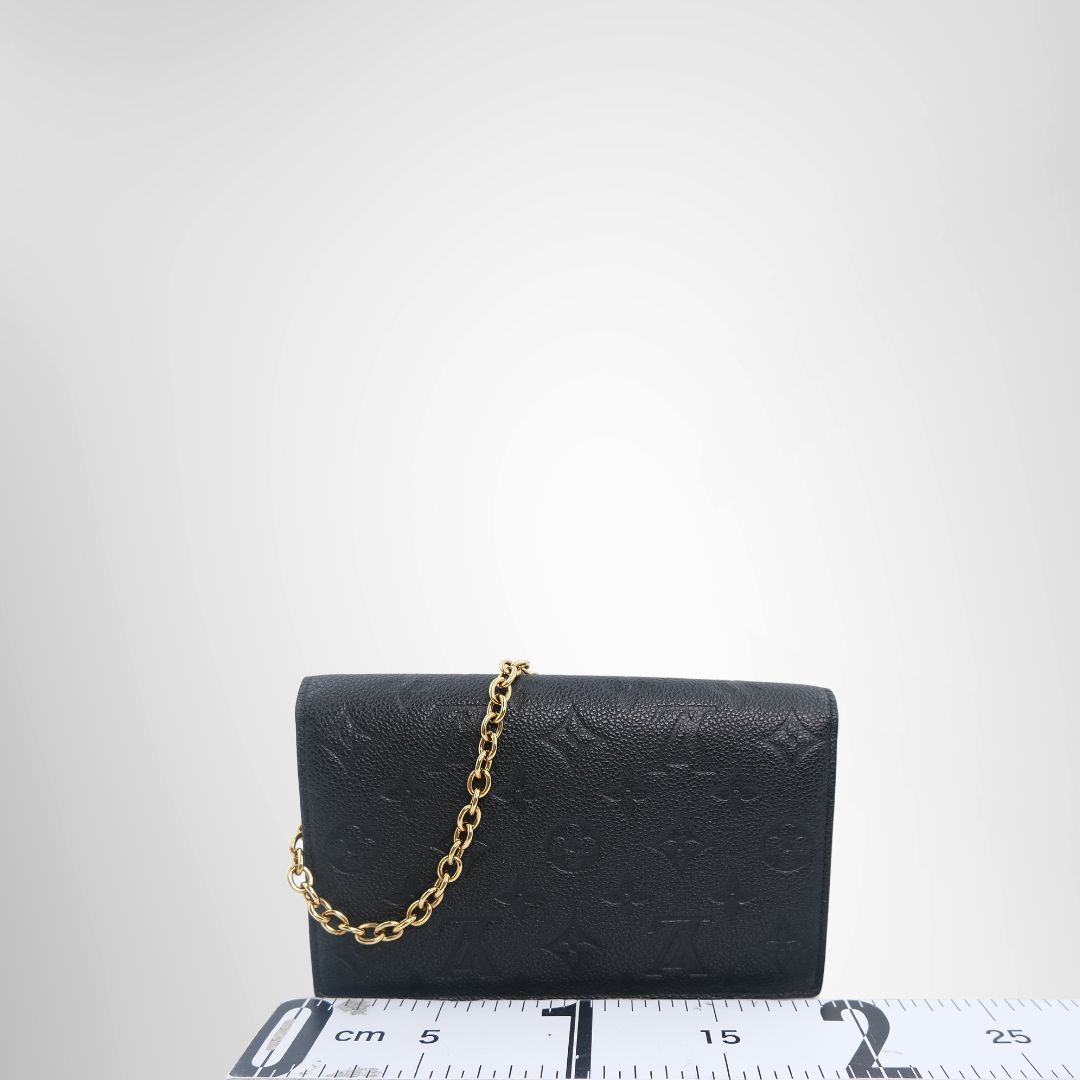 Louis Vuitton Preowned Luxury Bag Portfolio Vauban Chain Back View
