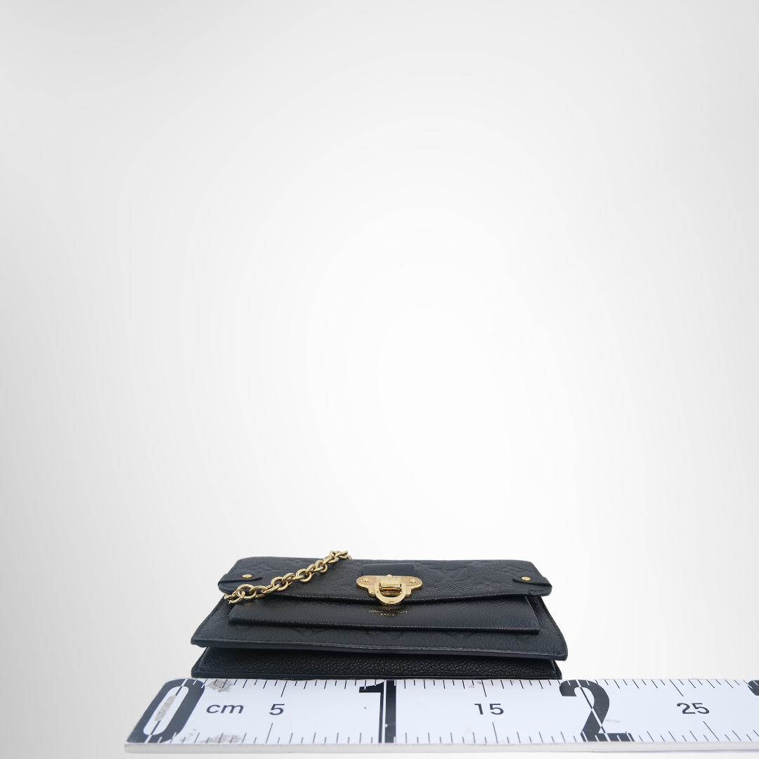 Louis Vuitton Preowned Luxury Bag Portfolio Vauban Chain Bottom View