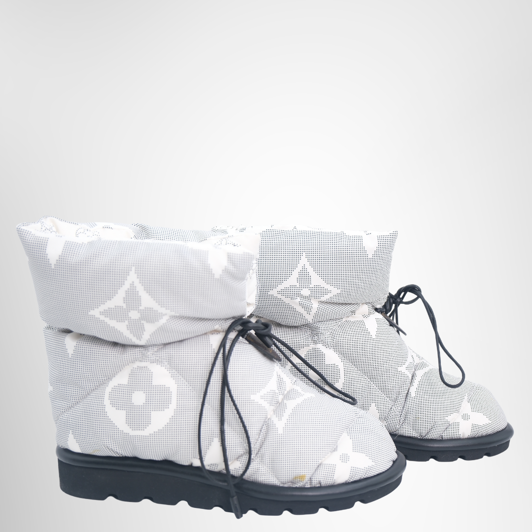 Louis Vuitton Preowned Luxury Boots Pillow Line Monogram Boots Side View