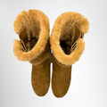 Louis Vuitton Preowned Luxury Boots Side Belt Mouton Boots Top View