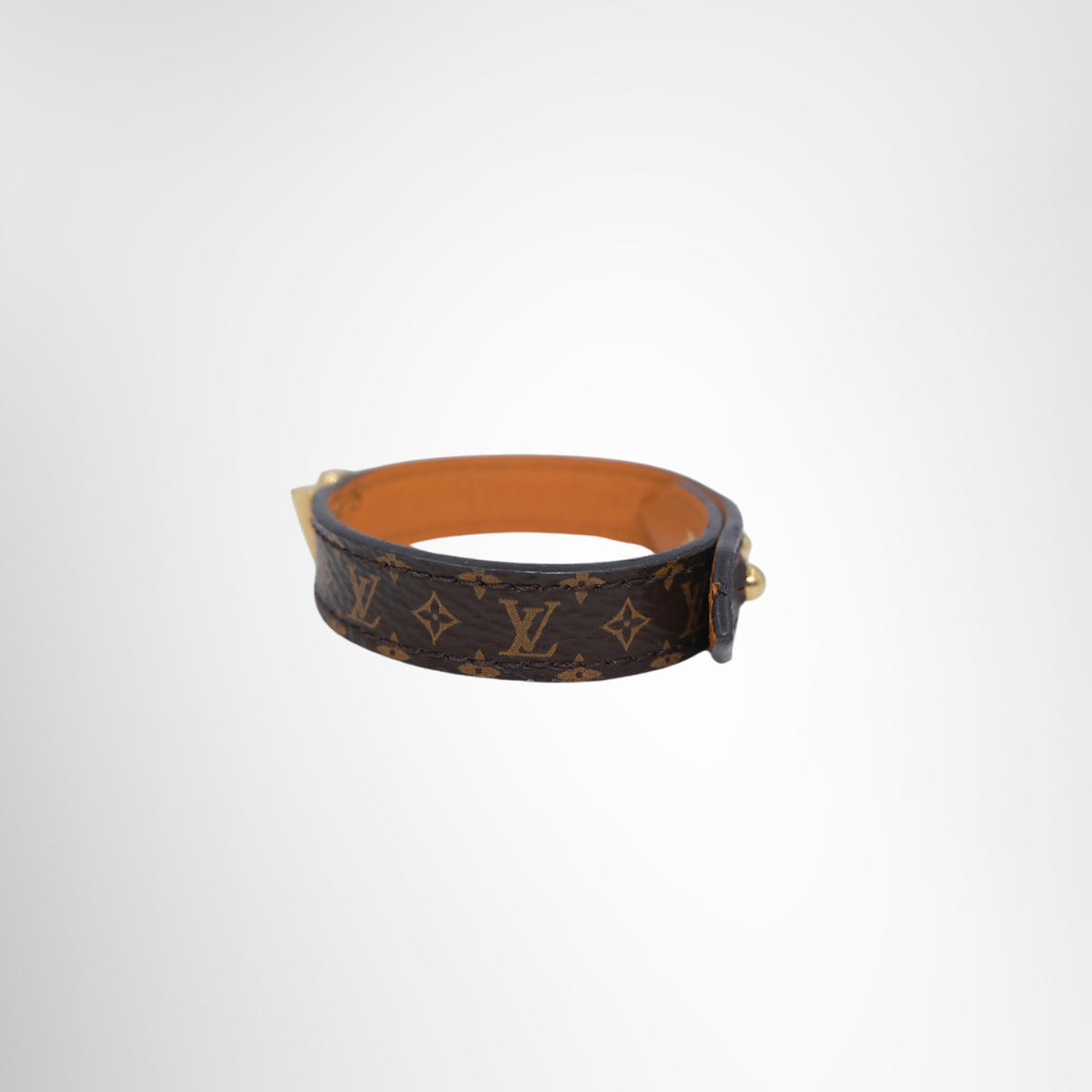 Louis Vuitton Preowned Luxury Bracelet Essential V Bracelet Monogram Canvas Bracelet Side View