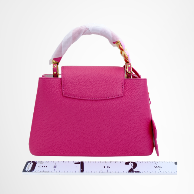 Louis Vuitton Preowned Luxury Capucines BB Cherry Blossom Back View