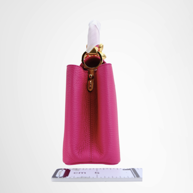 Louis Vuitton Preowned Luxury Capucines BB Cherry Blossom Side View