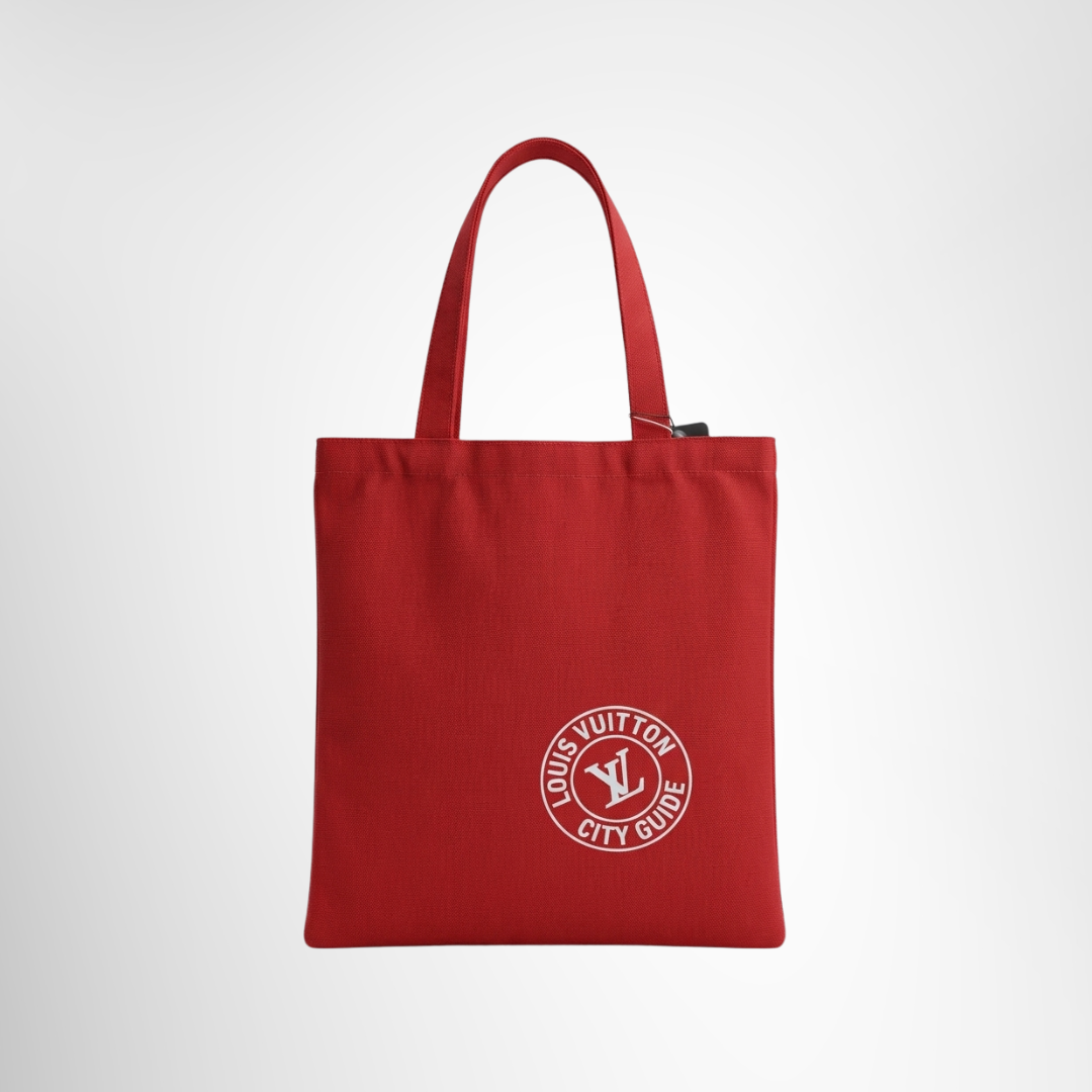 Louis Vuitton Preowned Luxury City Guide Exhibition Novelty Tote Bag Front Page - Antonio & Co.