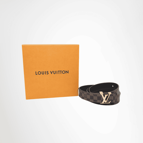 Louis Vuitton Damier Ebene LV Initiales Belt – 80 cm