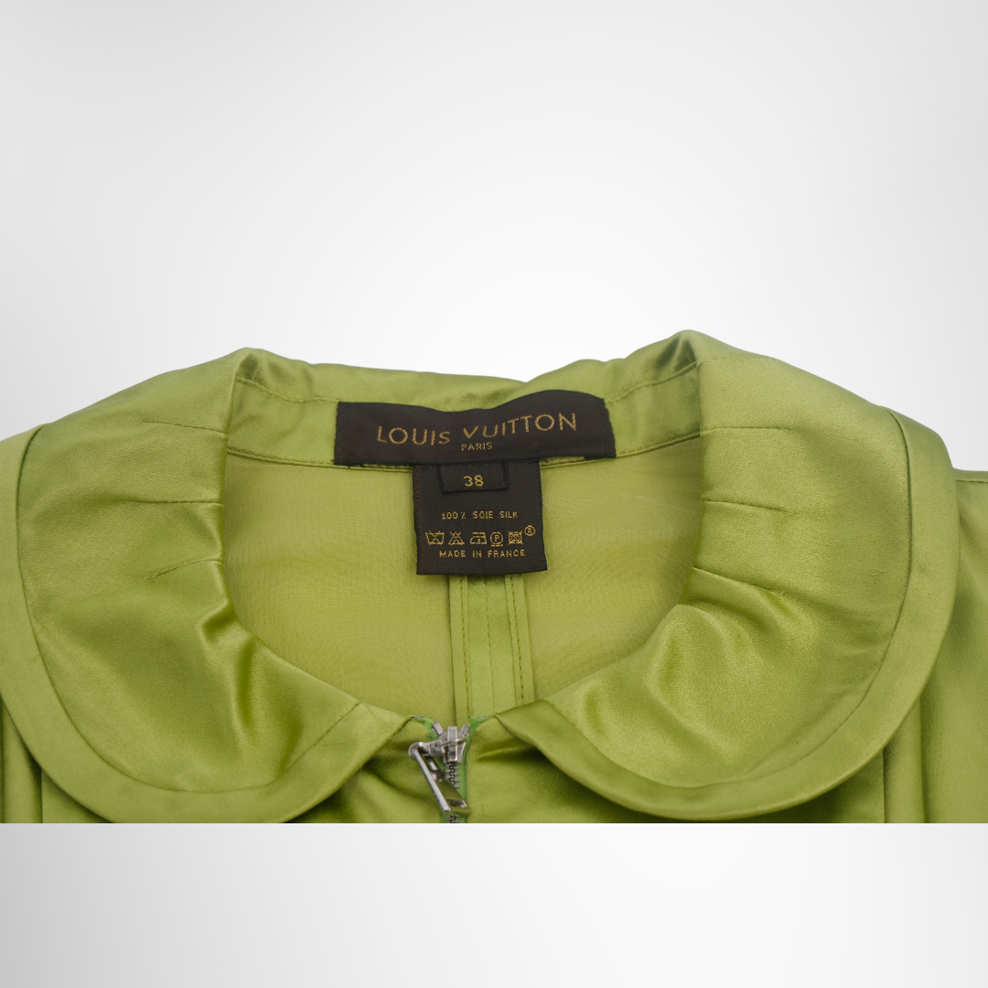 Louis Vuitton Preowned Luxury Green Dress Size 38 Apparel Inside View Tag2 - Antonio & Co.