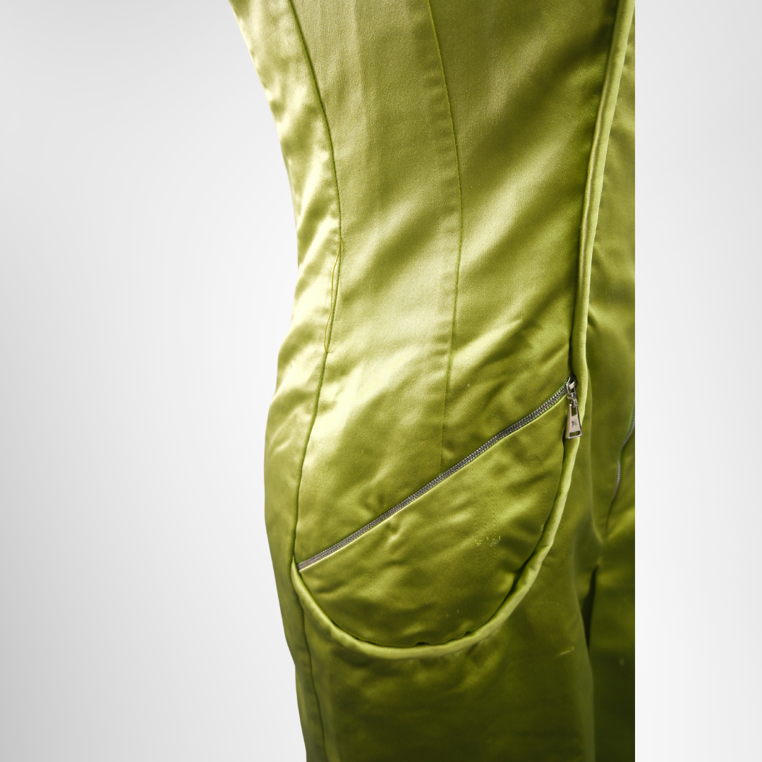 Louis Vuitton Preowned Luxury Green Dress Size 38 Apparel Thread Peeling2 - Antonio & Co.