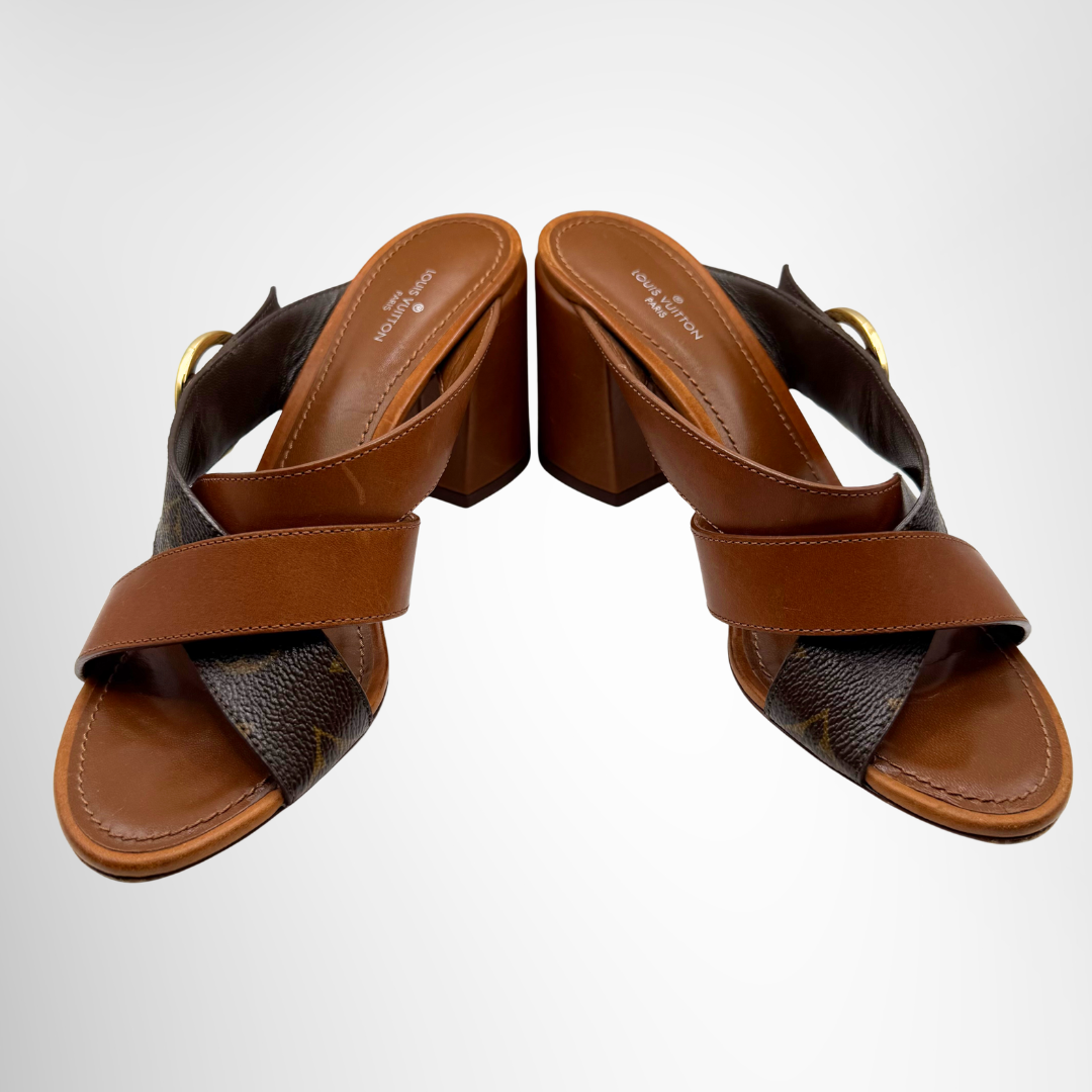 Louis Vuitton Preowned Luxury Horizon Slide Sandals Front Page - Antonio & Co.