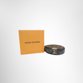 Louis Vuitton Preowned Luxury Monogram Reversible Belt Front View With Box