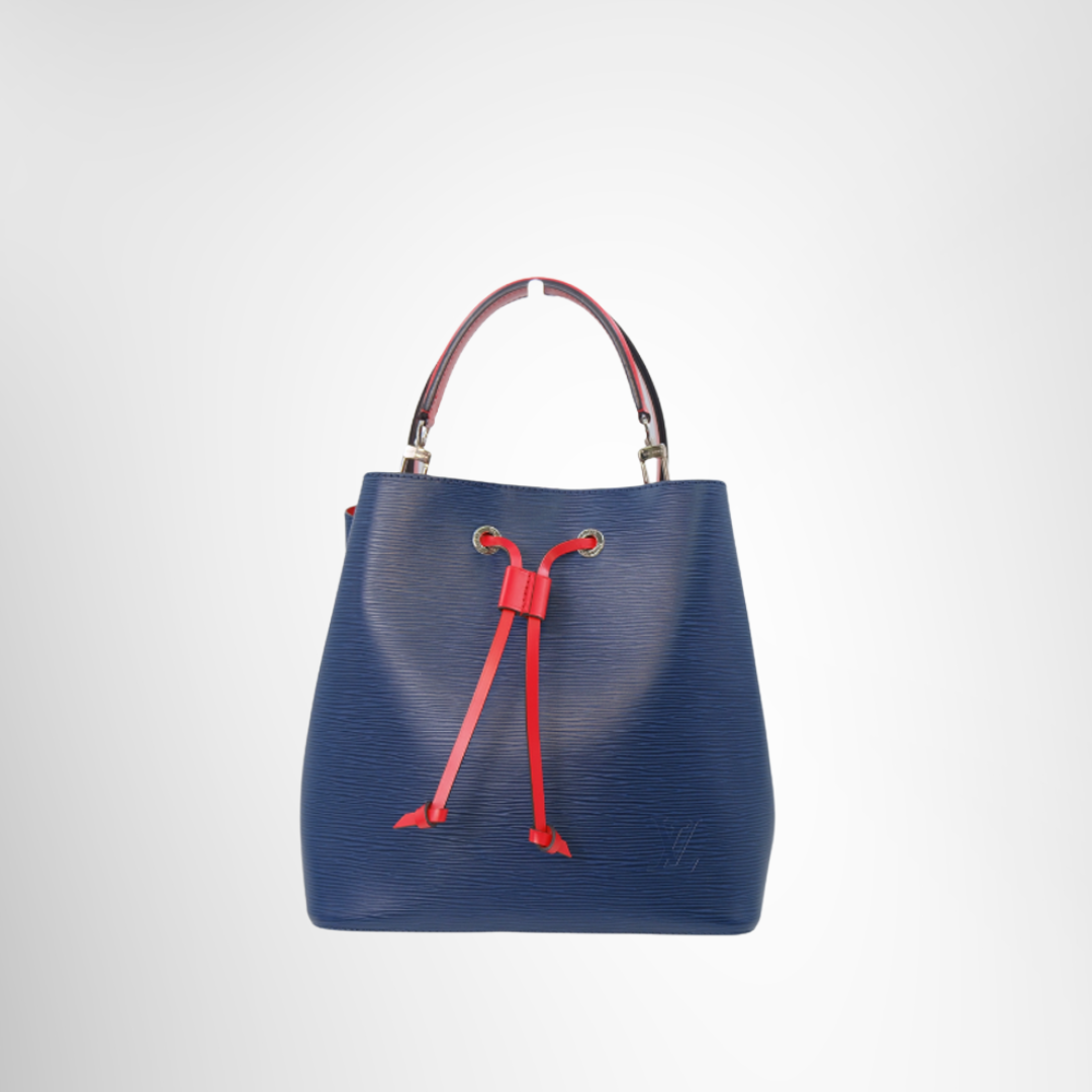 Louis Vuitton Preowned Luxury NéoNoé MM Bucket Bag – Blue Epi Leather Front Page