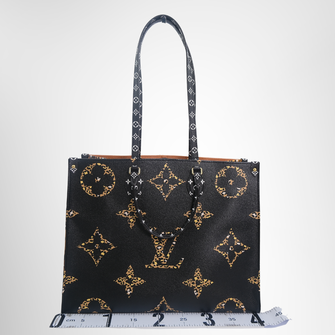 Louis Vuitton Preowned Luxury On the Go GM M44674 Mono Jungle Limited Edition IC chip detected / FL3129 Bag Front View - Antonio & Co.