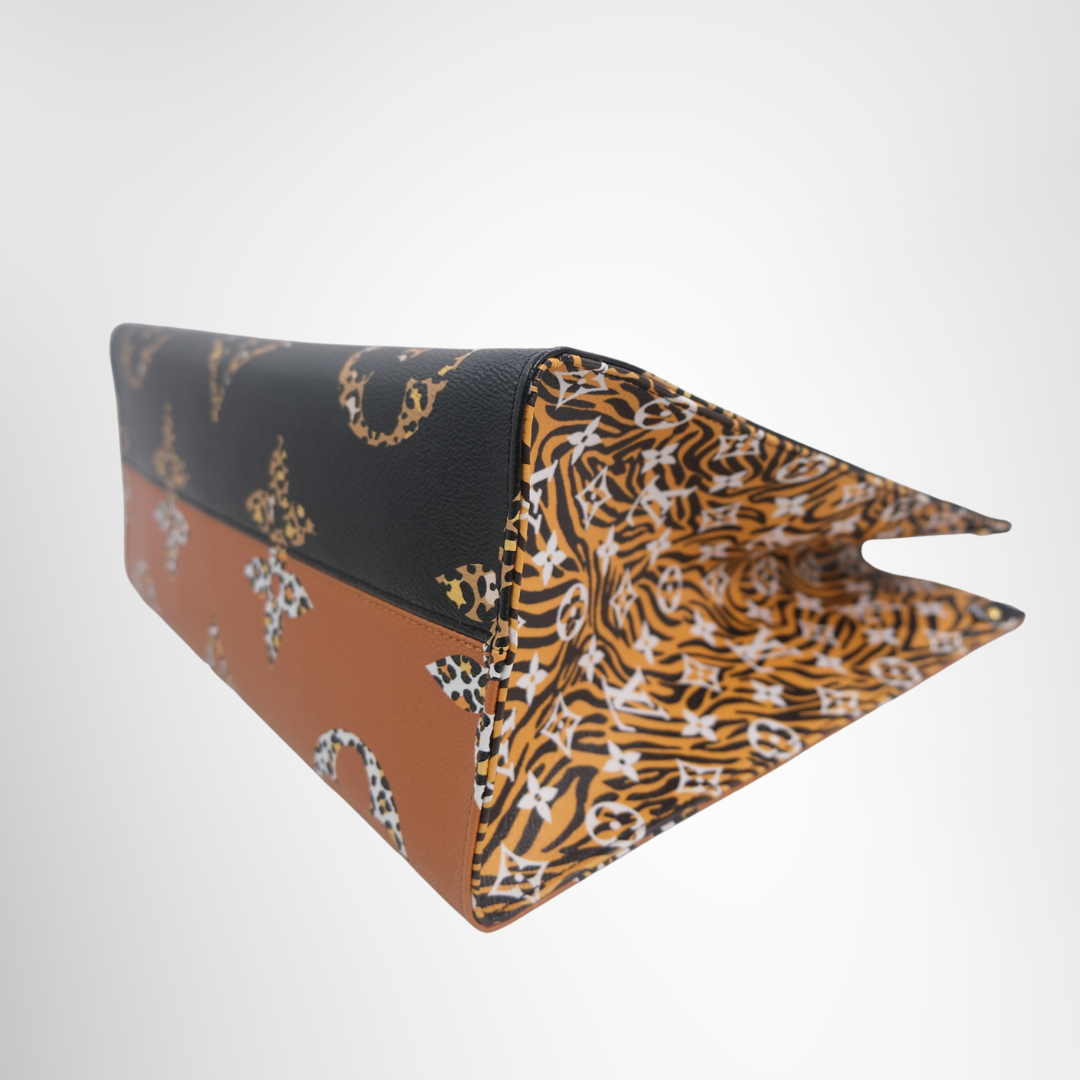 Louis Vuitton Preowned Luxury On the Go GM M44674 Mono Jungle Limited Edition IC chip detected / FL3129 Bag Handle Bottom Side View1 - Antonio & Co.
