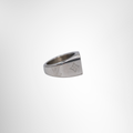 Louis Vuitton Preowned Luxury Ring Monogram Signet Silver Ring Side View 2 - Antonio & Co.