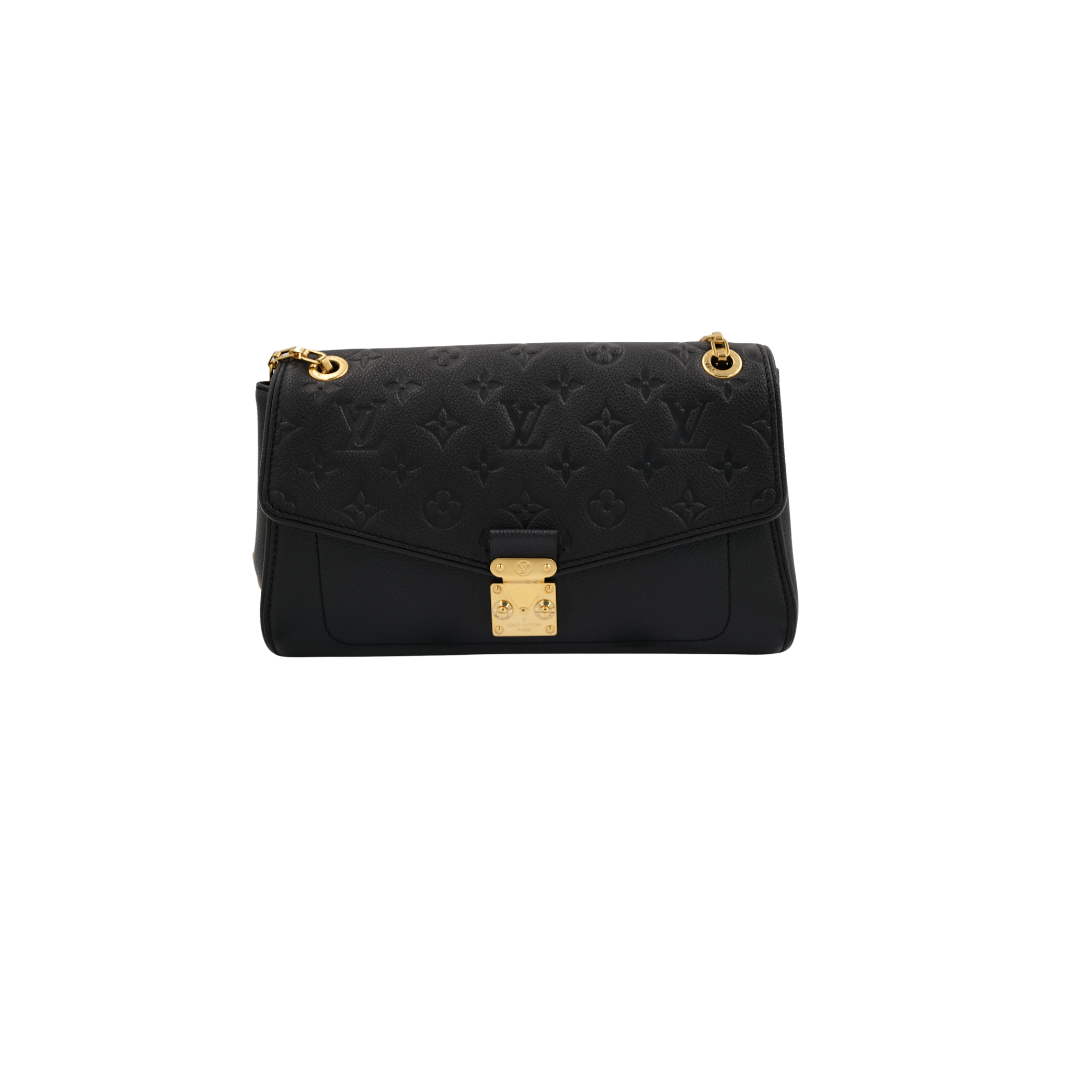 Louis Vuitton Preowned Luxury Saint Germain Monogram Empreinte Leather Bag Front Page