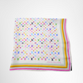 Louis Vuitton Preowned Luxury Scarf Takashi Murakami Monogram Multicolor Silk Scarf Front View 2