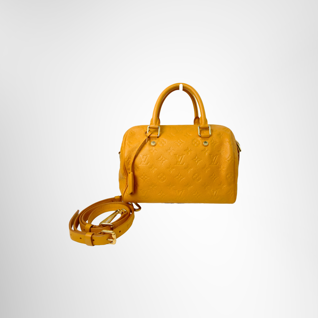 Louis Vuitton Preowned Luxury Serrano Empreinte Leather Monogram Front View 1