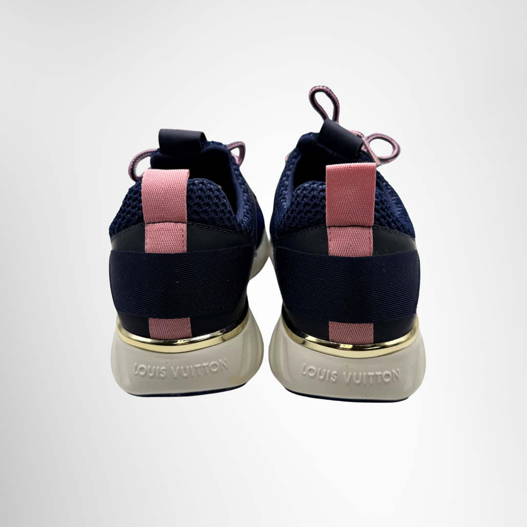 Louis Vuitton Preowned Luxury Shoes Aftergame Line Sneaker Back View