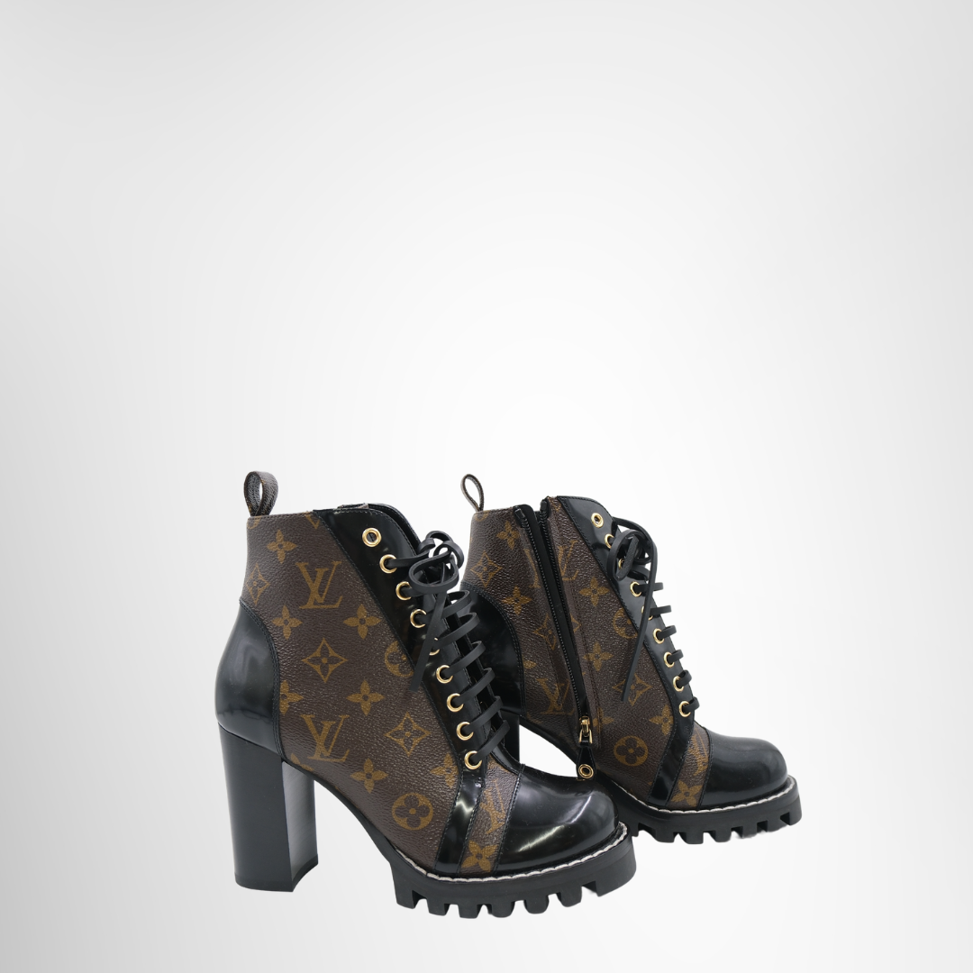 Louis Vuitton Preowned Luxury Star Trail Ankle Boots Side View 1