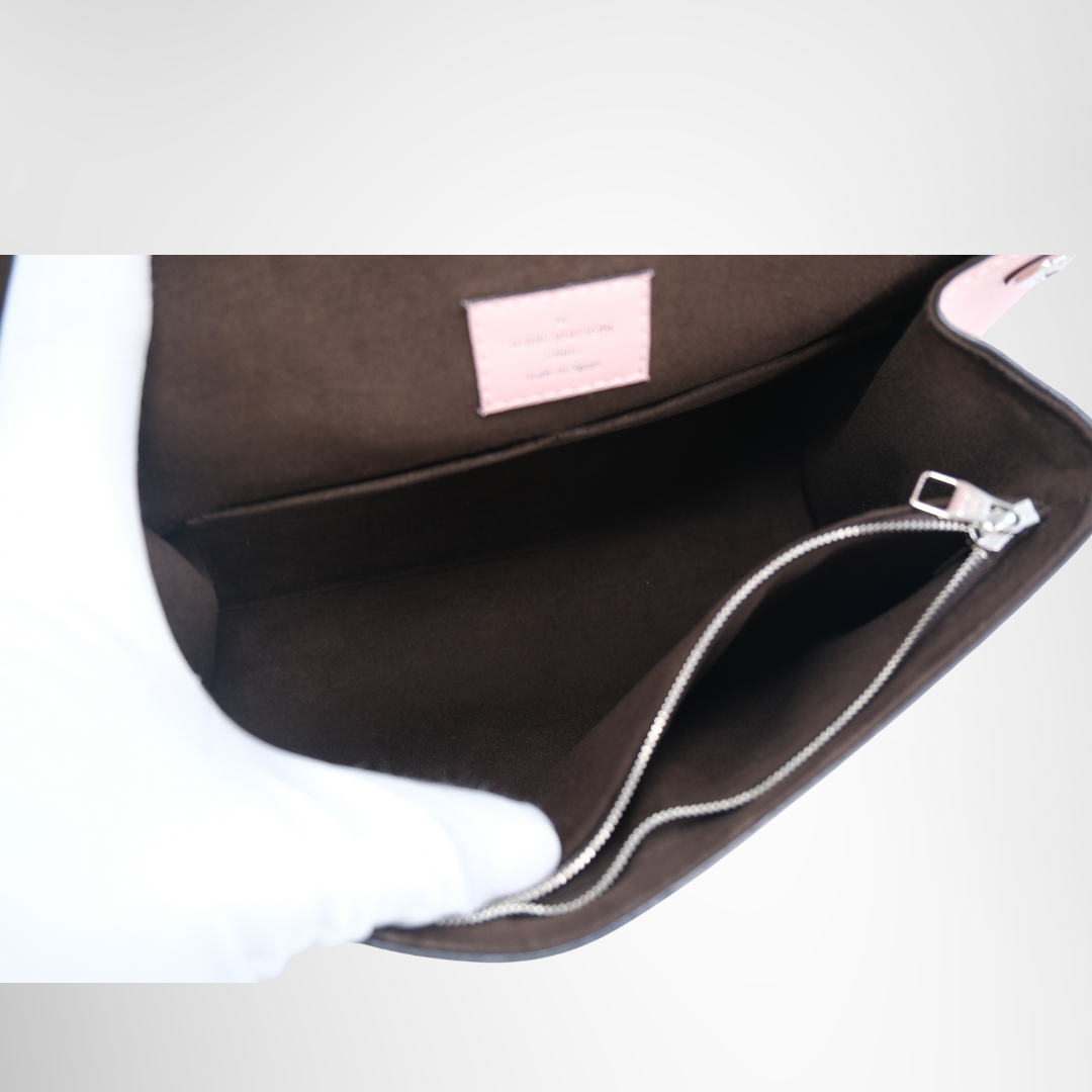 Louis Vuitton Preowned Luxury Top Handle Pink Epi Interior View