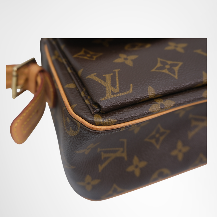 Louis Vuitton Preowned Luxury Viva Cite MM Monogram Shoulder Bag Corner Bottom View - Antonio & Co.