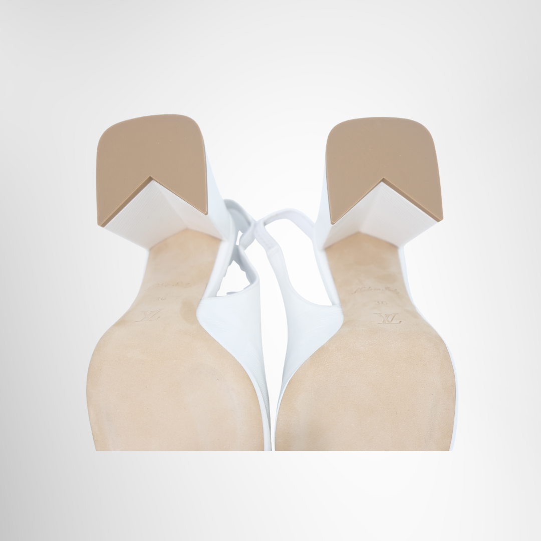 Louis Vuitton Slingback Pumps Size 36 – Pre-Owned Luxury Shoes – Antonio & Co – Bottom VIew