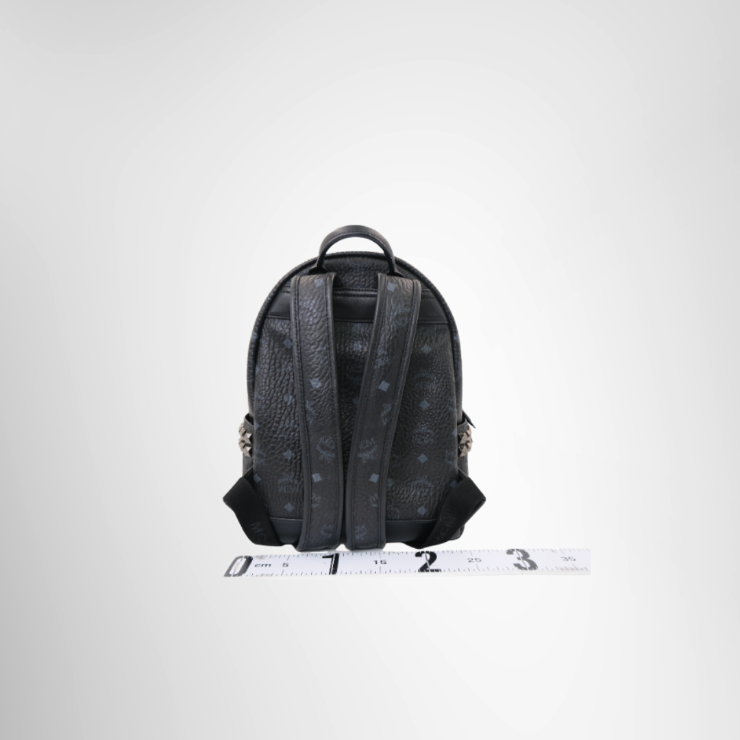 MCM Preowned Luxury Stark Side Studs Backpack Back View