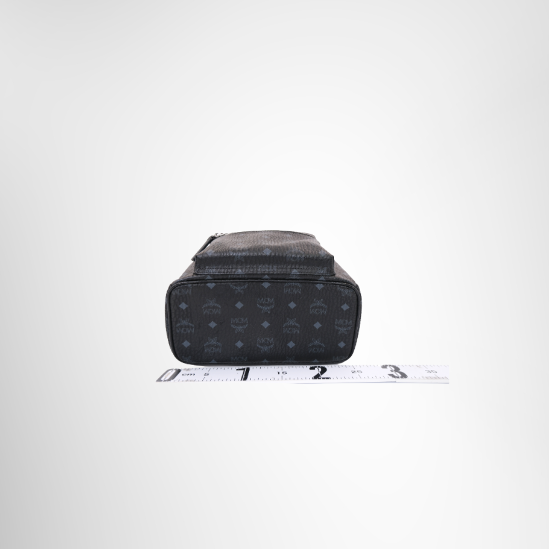 MCM Preowned Luxury Stark Side Studs Backpack Bottom View