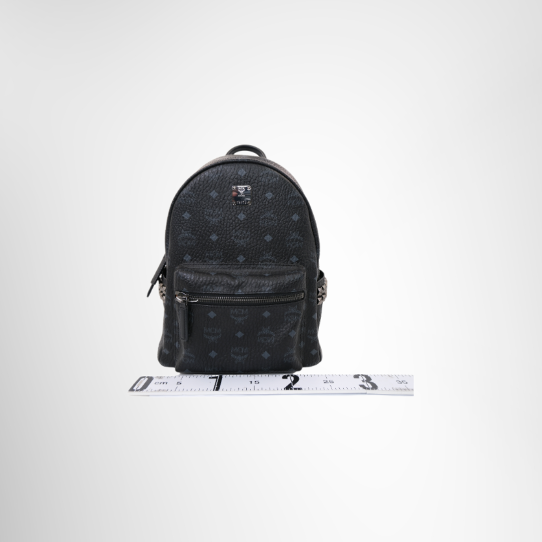 MCM Preowned Luxury Stark Side Studs Backpack Front View
