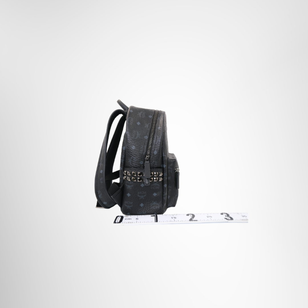 MCM Preowned Luxury Stark Side Studs Backpack Side View