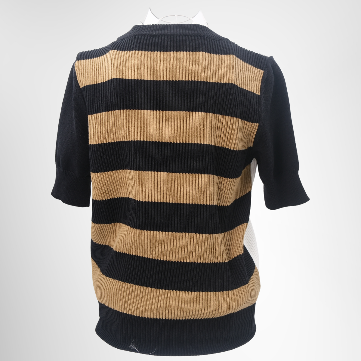 Max Mara Corolla Color Block Ribbed Cotton Blend Sweater – Pre-Owned Luxury Apparel – Antonio & Co Back View