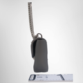 Miu Miu Preowned Luxury Gray Studded Matelassé Leather Crossbody Bag Side View - Antonio & Co.