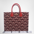 Miu Miu Preowned Luxury Logo Jacquard 2-Way Tote Bag Front View - Antonio & Co.