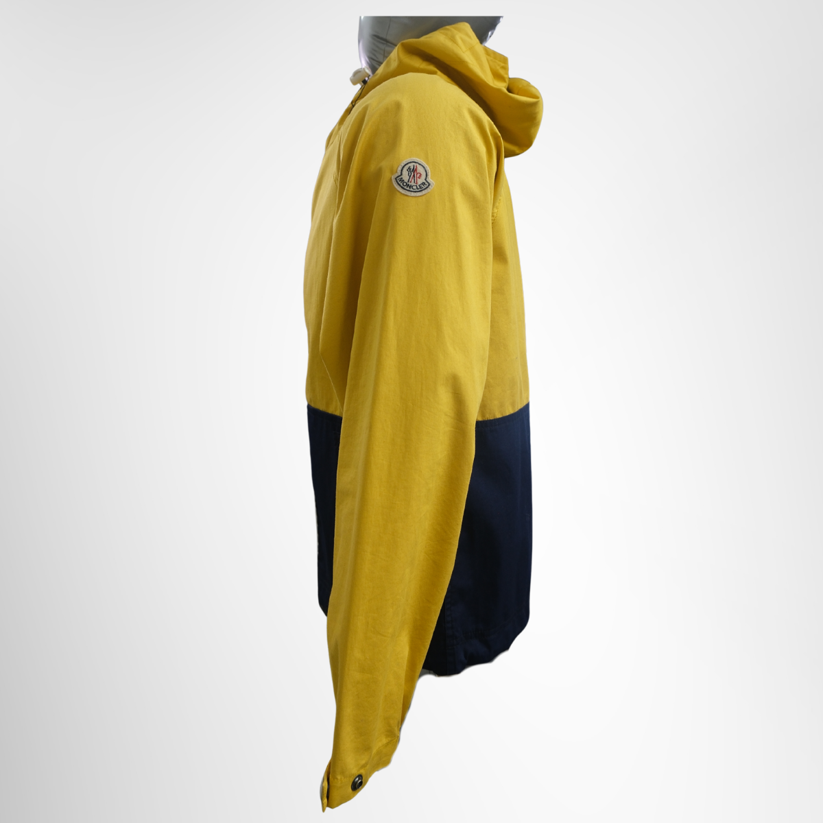 Moncler Blue/Yellow Jacket – Pre-Owned Luxury Brand Apparel – Antonio & Co side View 