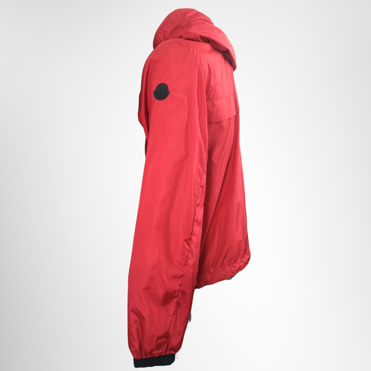 Moncler Red Jacket – Pre-Owned Luxury Brand Apparel – Antonio & Co Side View