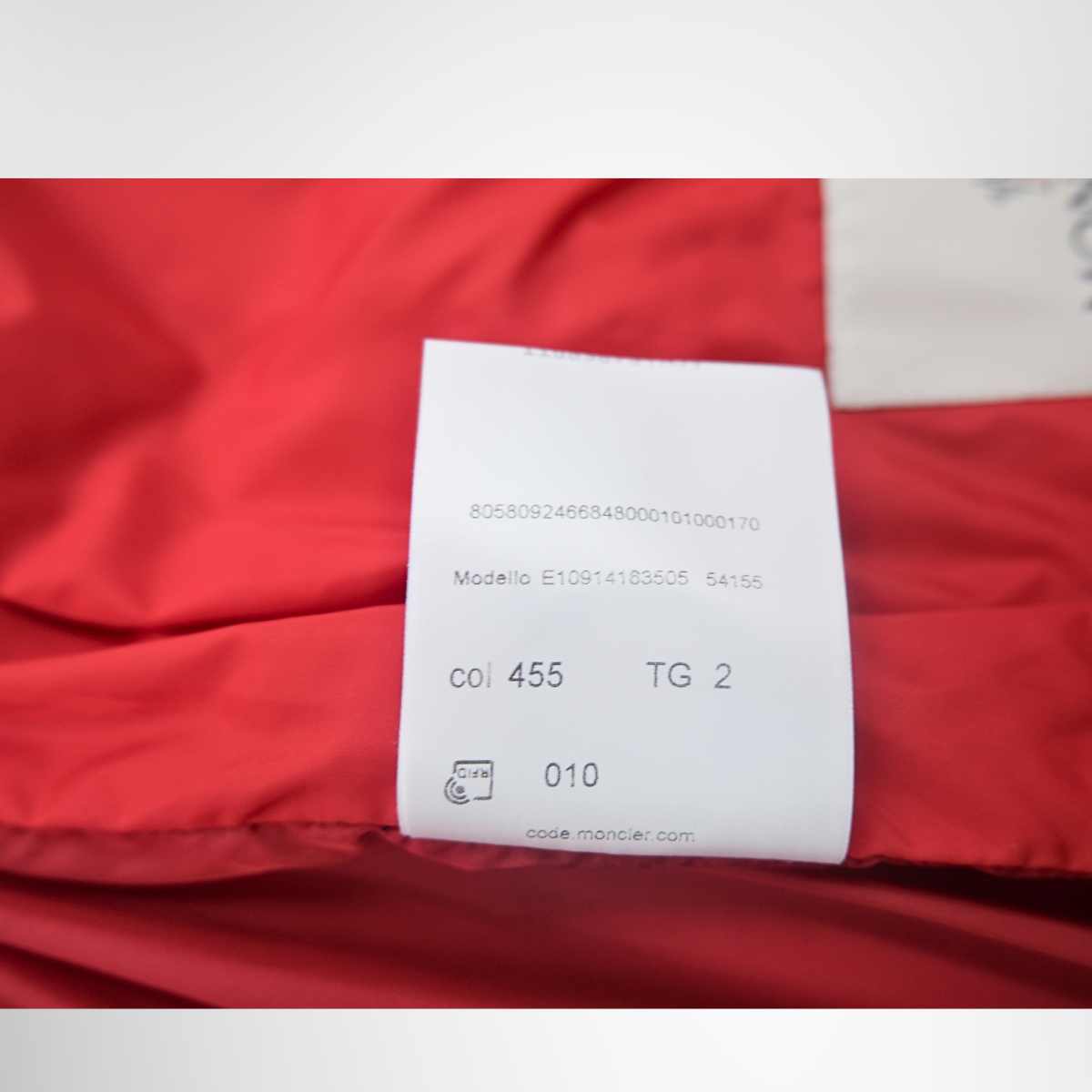 Moncler Red Jacket – Pre-Owned Luxury Brand Apparel – Antonio & Co Tag 3