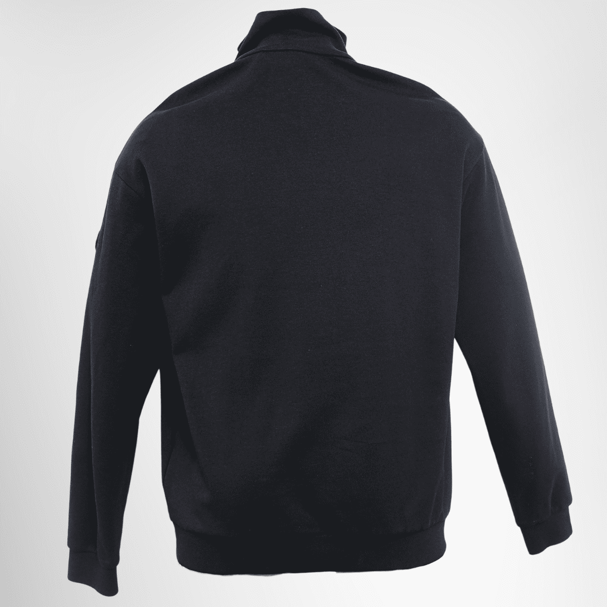 Moncler Half-Zip Cotton Mock-Neck Sweatshirt – Pre-Owned Luxury Brand Apparel – Antonio & Co Back View
