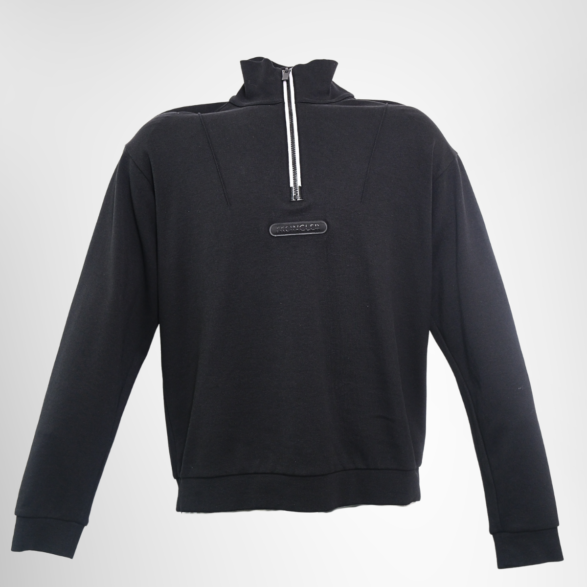 Moncler Half-Zip Cotton Mock-Neck Sweatshirt – Pre-Owned Luxury Brand Apparel – Antonio & Co Front Page