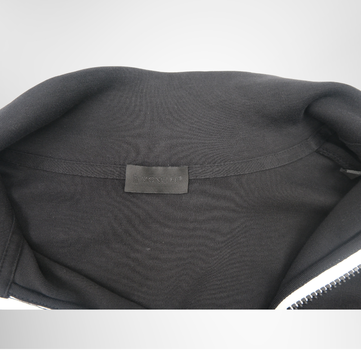 Moncler Half-Zip Cotton Mock-Neck Sweatshirt – Pre-Owned Luxury Brand Apparel – Antonio & Co Tag