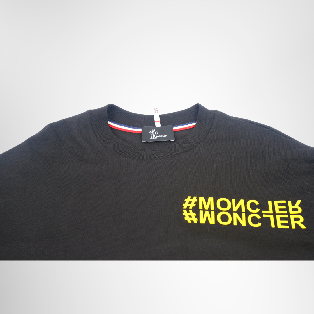 Moncler Yellow Logo Long Sleeve Size Medium – Pre-Owned Luxury Apparel – Antonio & Co – tag