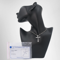 Natural Diamond Round Brilliant Cut Pt900/Pt850 Cross Necklace – Pre-Owned Luxury Brand Accessories – Antonio & Co Authentication Card